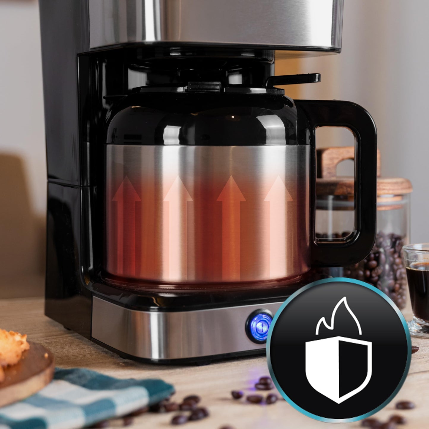 Cafeteira Cecotec 6 xícaras Inox - Design Moderno