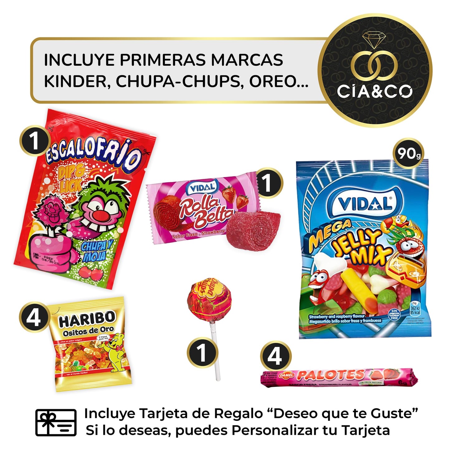 Caixa de presente original com 17 chocolates Kinder Bueno, cartões Kinder, Twix, Mars, Kit Kat, Huesitos, biscoito Lotus Biscoff e muito mais