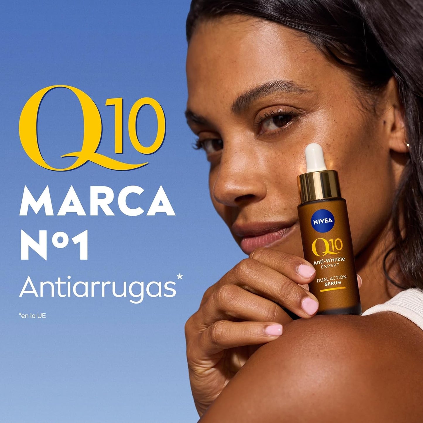 Sérum antirrugas Nivea Q10 em frasco de 30 ml, eficácia contra danos por açúcares e rejuvenescimento facial