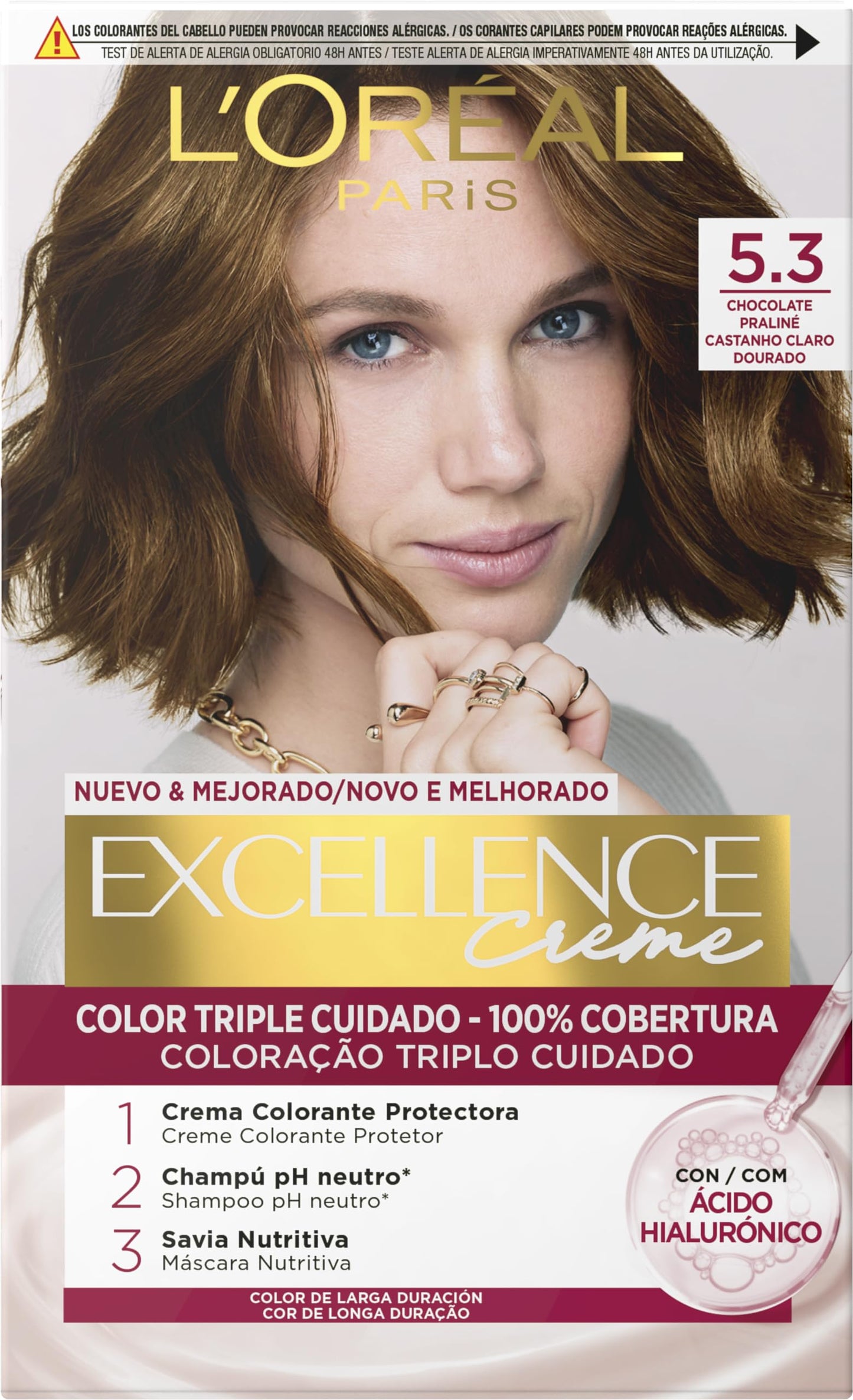 Tinta Permanente Excellence L'OREAL Paris - 100% Cobertura