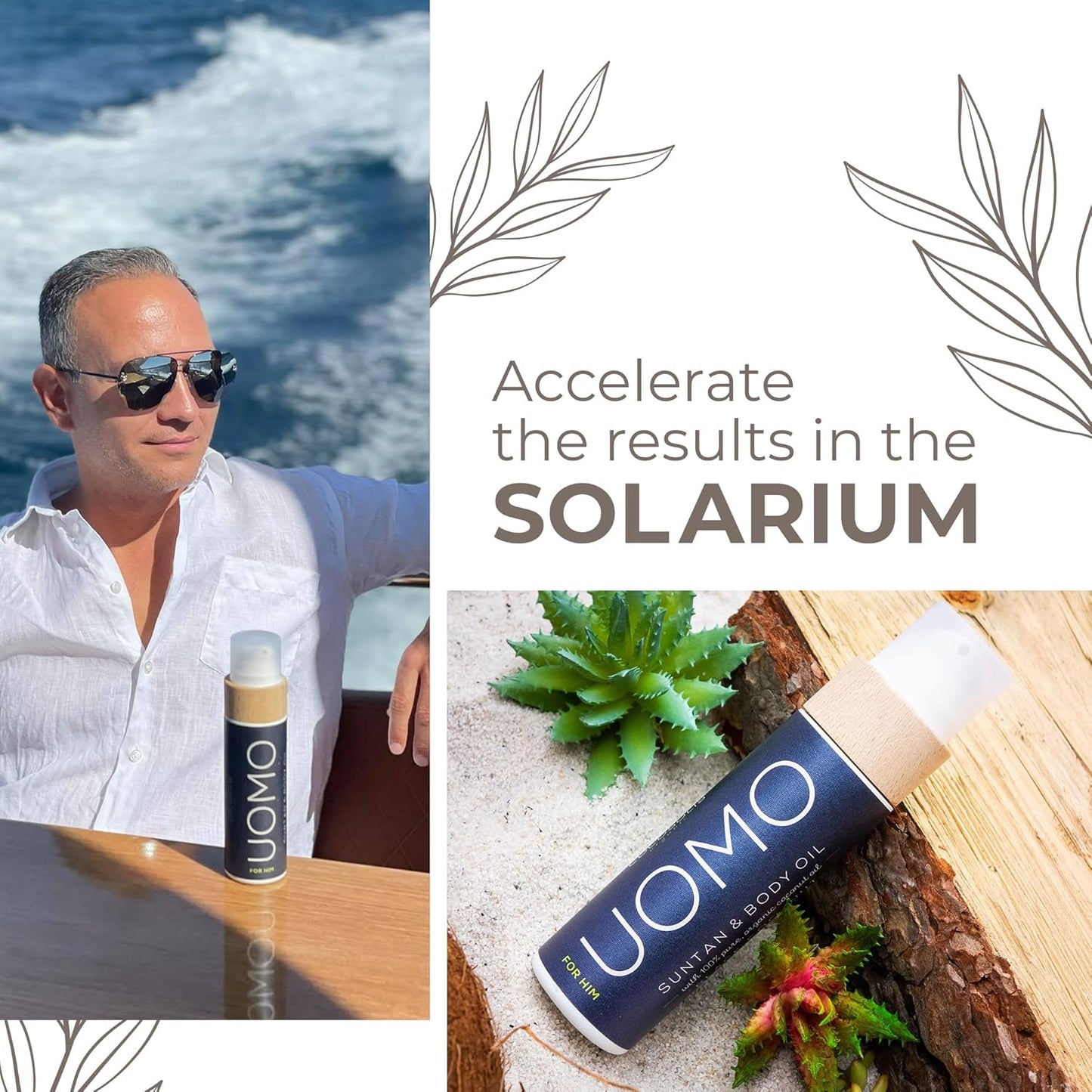 Cocosolis UOMO Acelerador de Bronzeamento Masculino