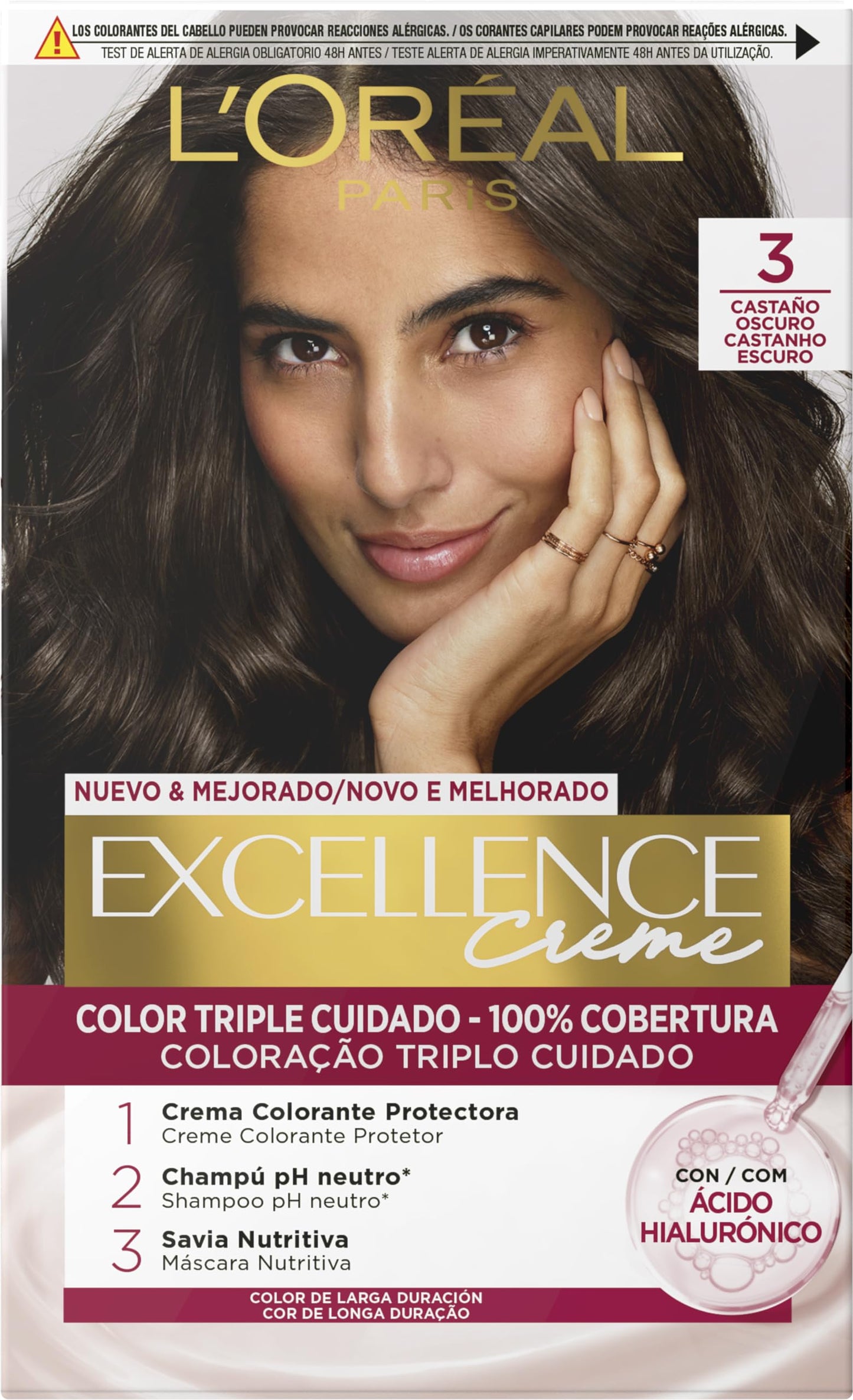 Tinta Permanente Excellence L'OREAL Paris - 100% Cobertura