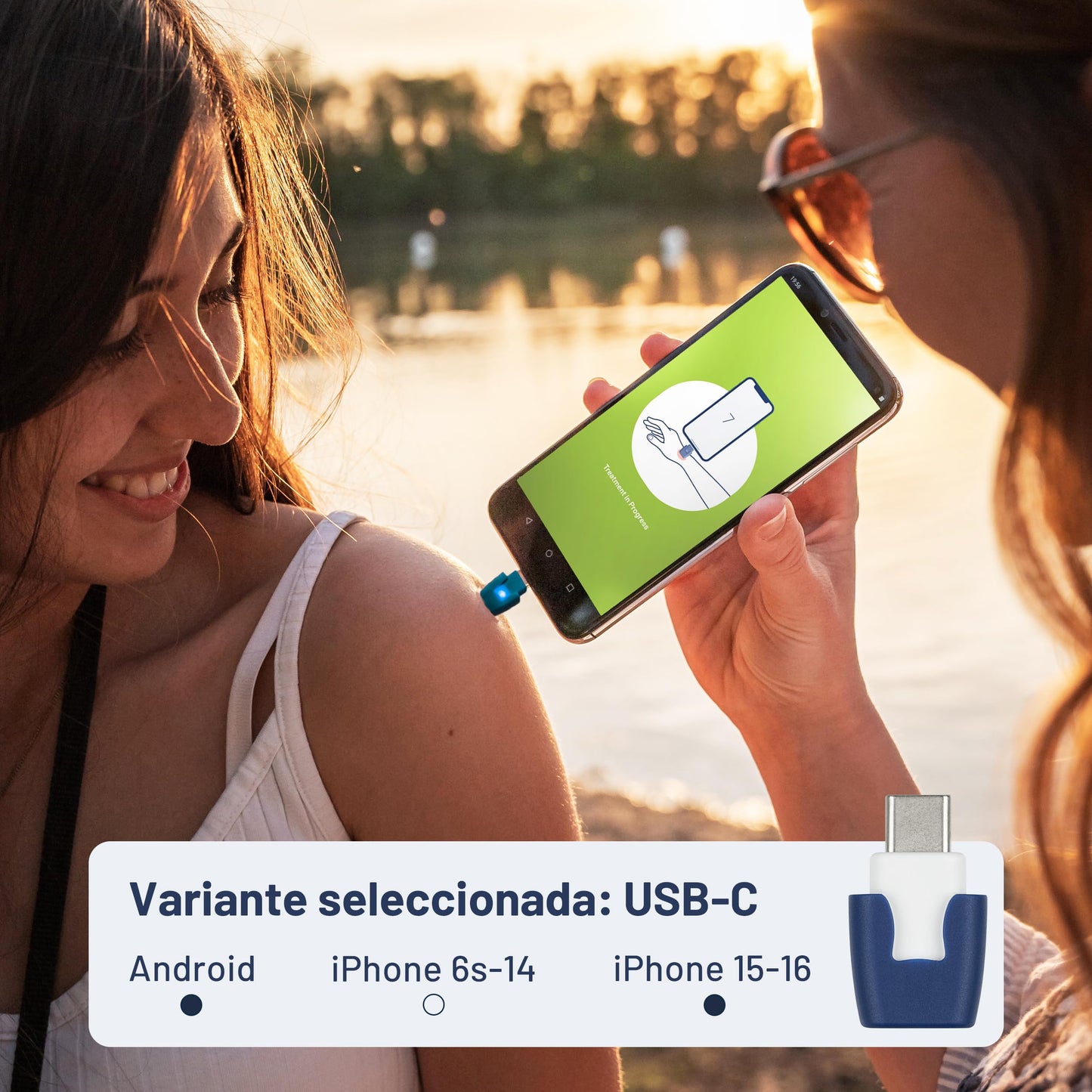 Heat It! - Dispositivo anti-picadas de insetos com seu smartphone - Alívio da coceira e dor sem produtos químicos com calor concentrado - para Android e iPhone 15/16 (USB-C)