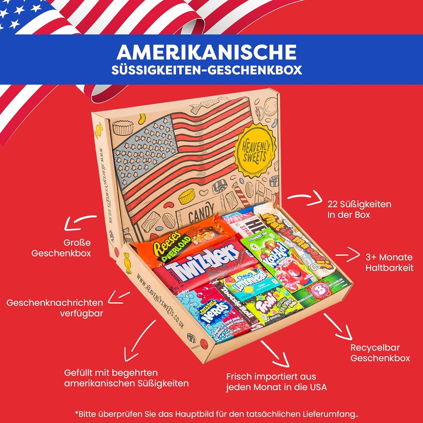 Caixa de Doces Americanos - presente original