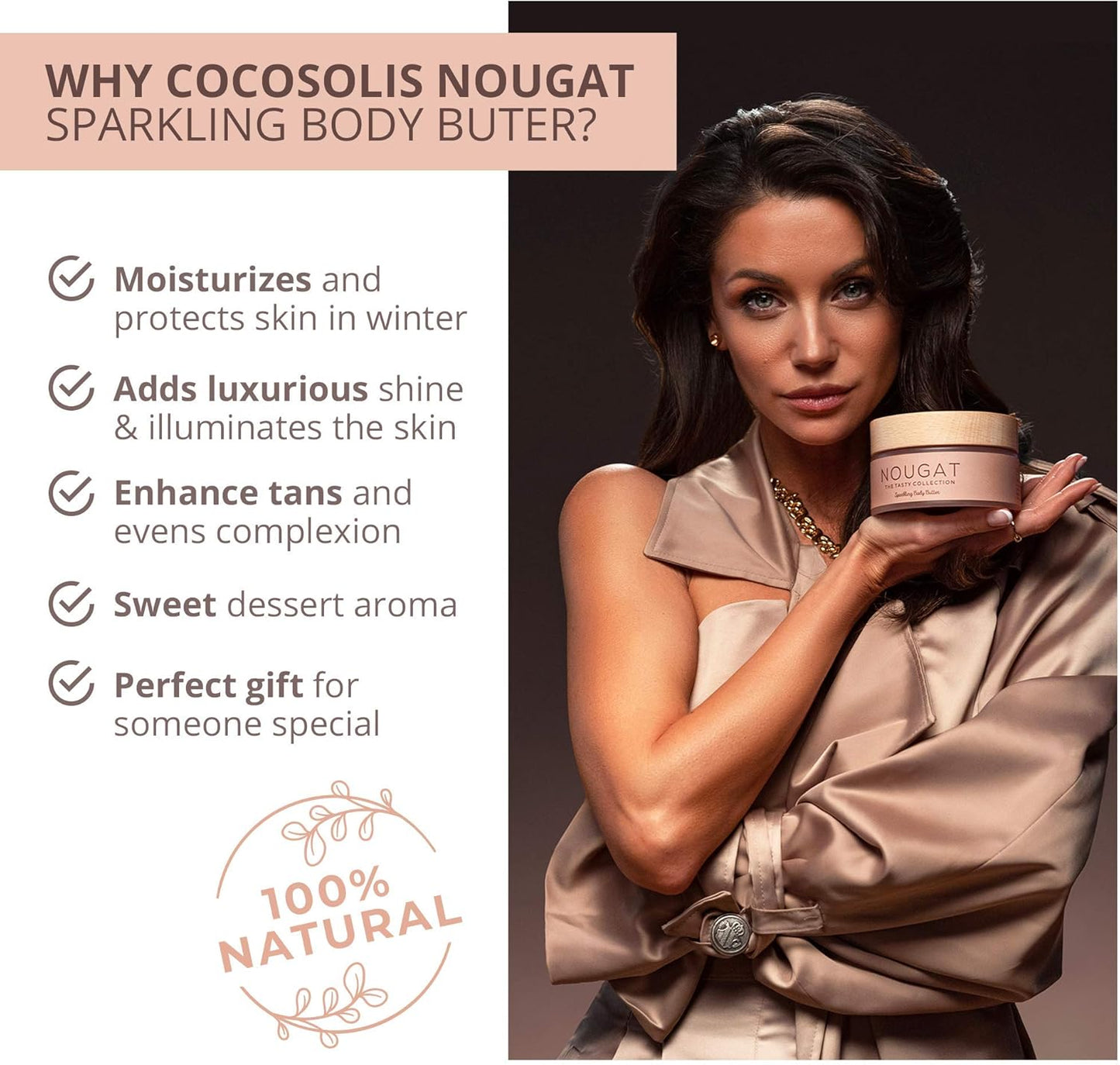 COCOSOLIS NOUGAT Creme corporal espumoso - 100% natural - 250ml