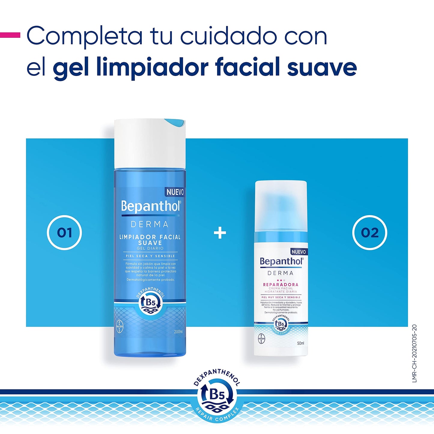 Bepanthol Derma Repair Creme Hidratante Facial Diurno, Peeling Muito Seco e Sensível, 50 Mililitros