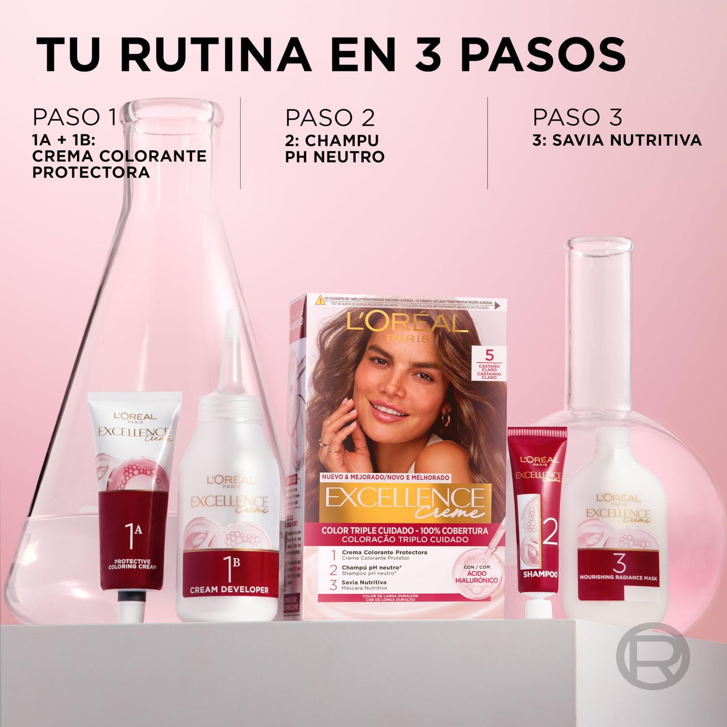 Tinta Permanente Excellence L'OREAL Paris - 100% Cobertura