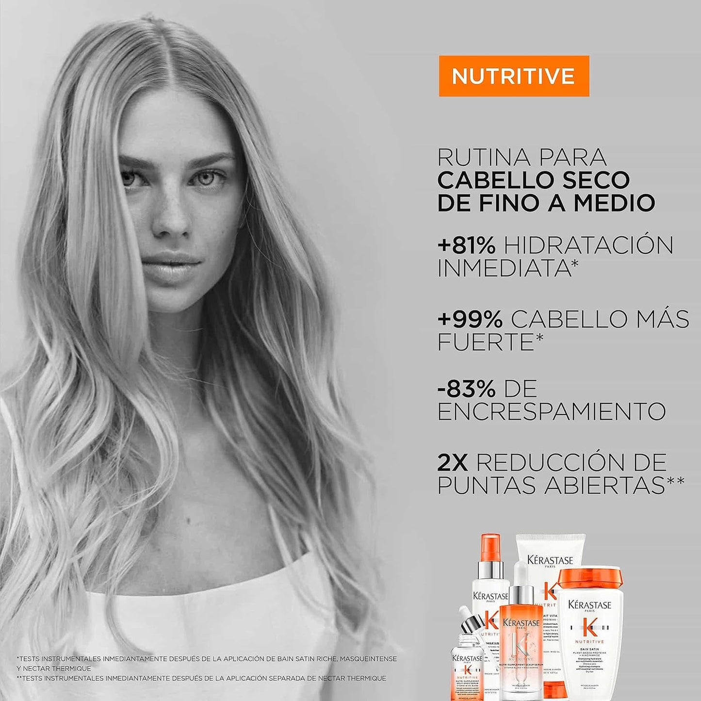 Kérastase, Nutritive Sérum Ultra Sealer, Para couro cabeludo seco, Sela e previne pontas duplas, 50 ml