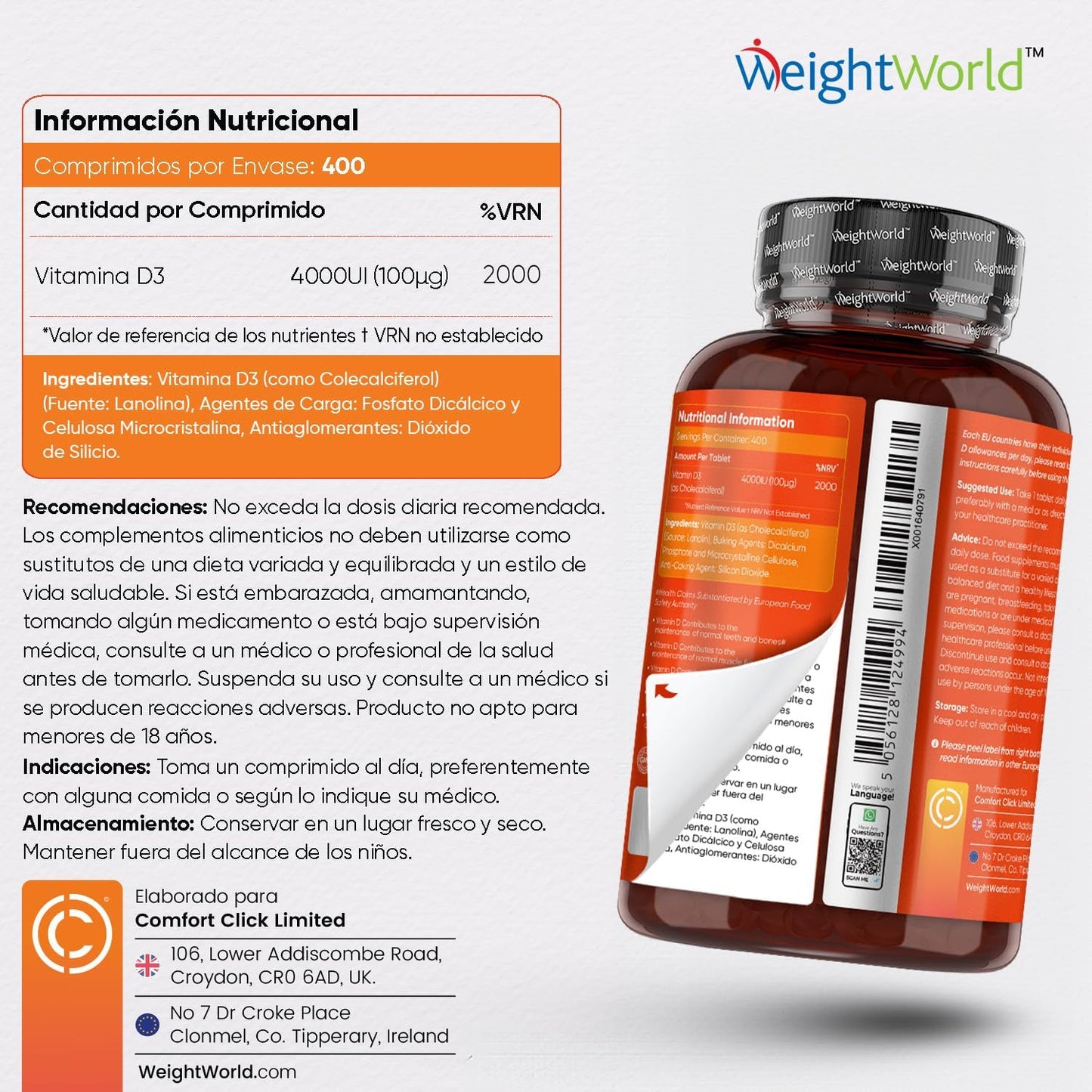 Vitamina D3 4000 UI Suplemento Alimentar