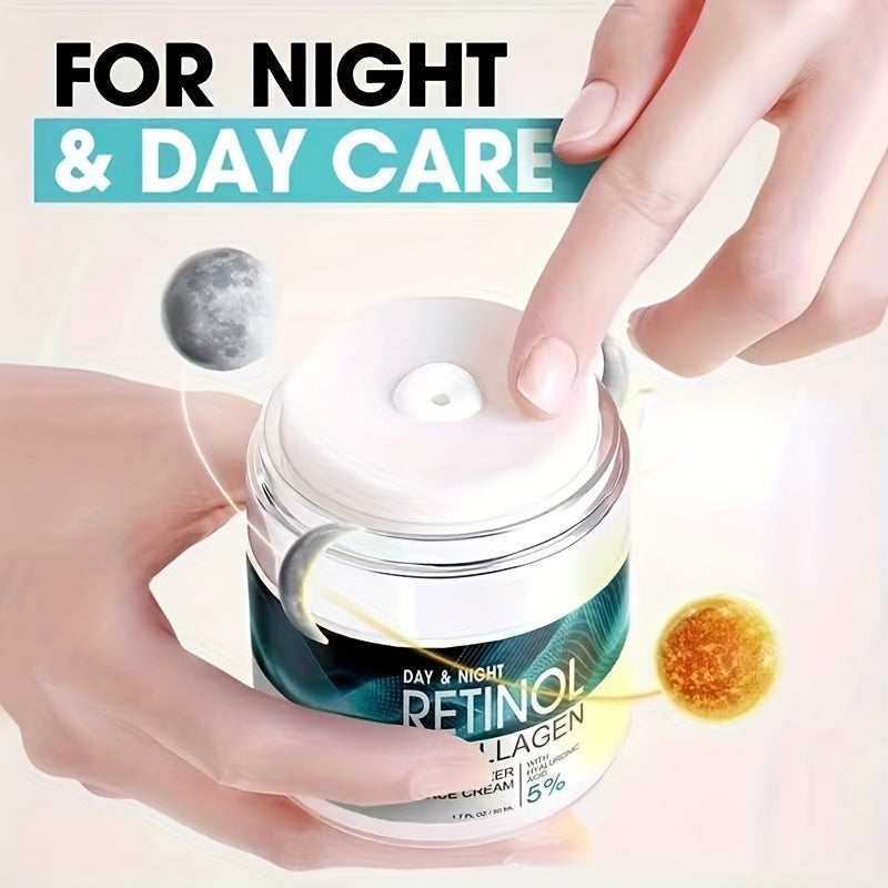 Hidratante retinol 50ml em embalagem moderna destacando os benefícios para a pele, ideal para cuidados dia e noite