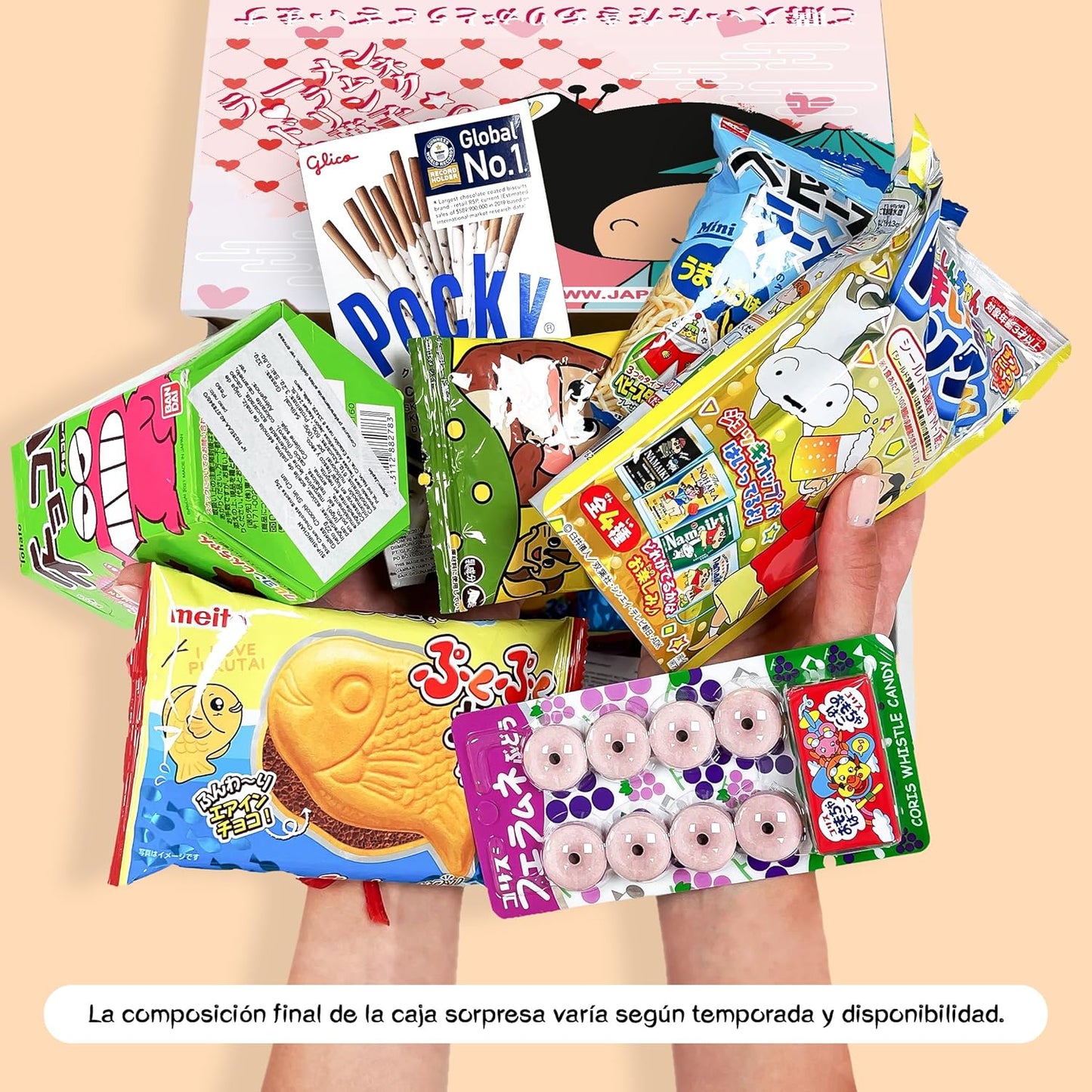 Caixa de Doces e Snacks Autenticos do Japao - presente original