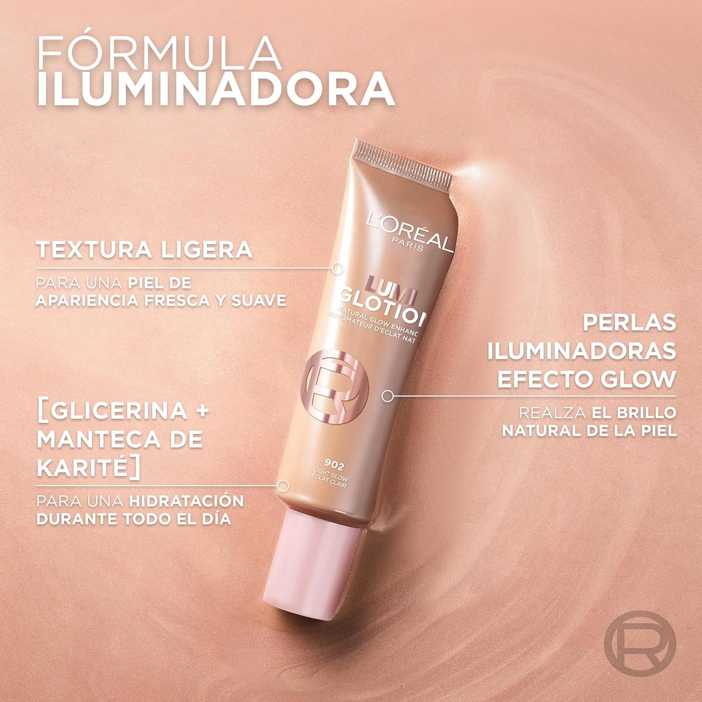 L'Oreal Paris Lumi Glotion fórmula iluminadora