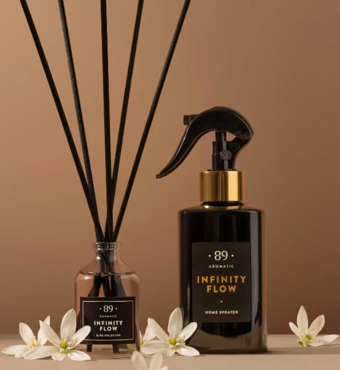 CONJUNTO: Fragrância para casa e spray ambiente AROMATIC•89•