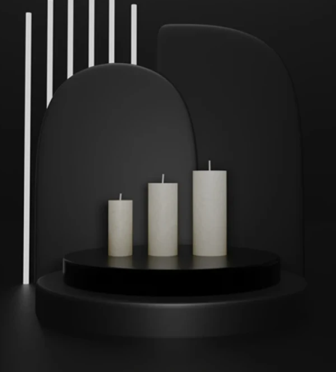 Vela de cera de palma (redonda) – The Classic Collection AROMATIC•89•