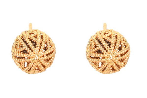 Brincos Contas de Viana | Aço Inoxidável Dourado | Alma de Portugal