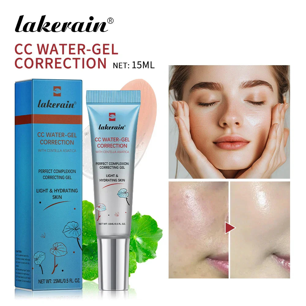 Creme CC para proteção da pele hidratante e à prova d'água, ideal para maquiagem de longa duração. Produto da marca Lakerain