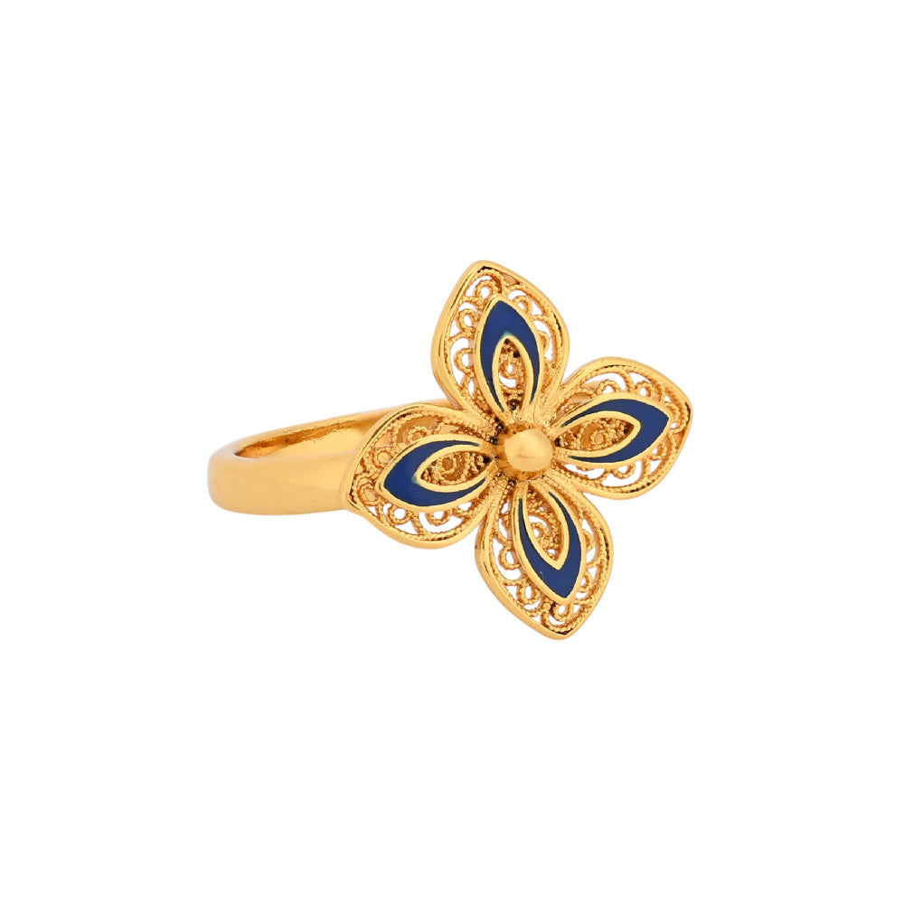 Anel Alma flor azul