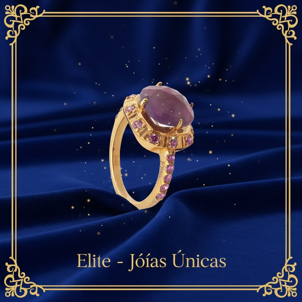 Banner Anel Elite Ametista - Elite - Jóias Únicas