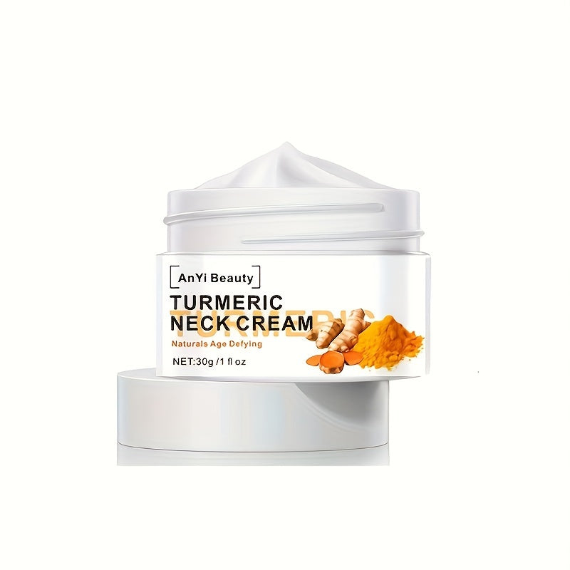 Creme facial de cúrcuma antienvelhecimento com retinol e ácido hialurônico em embalagem branca para firmeza da pele