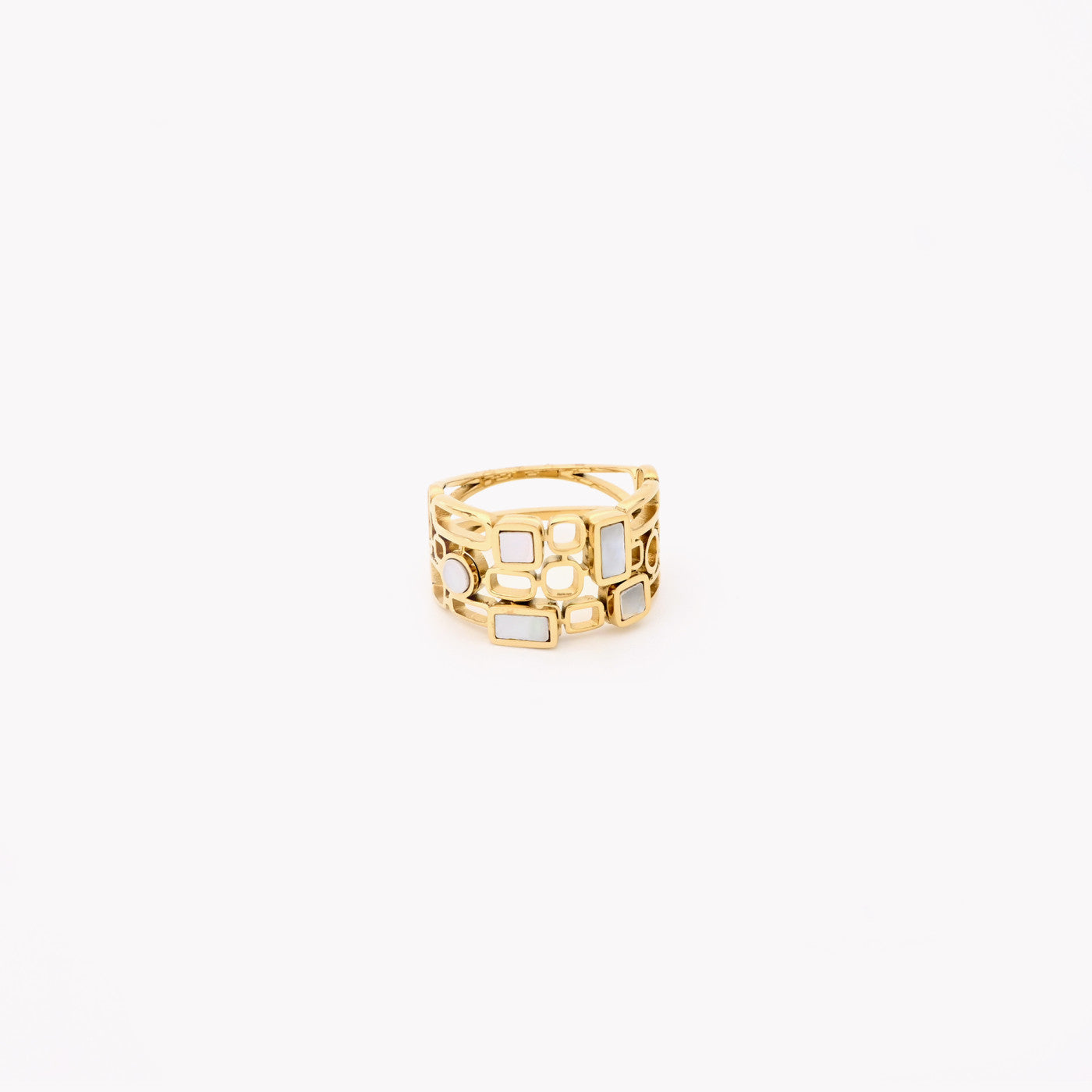 Geometric shapes steel ring