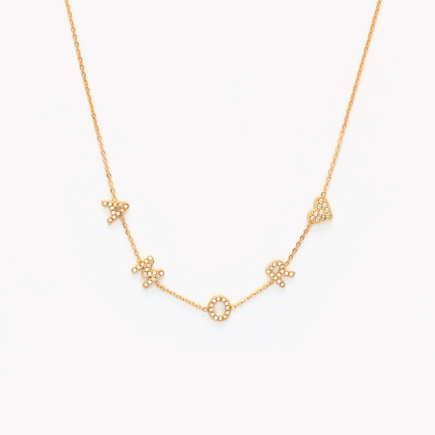 Love and heart steel necklace