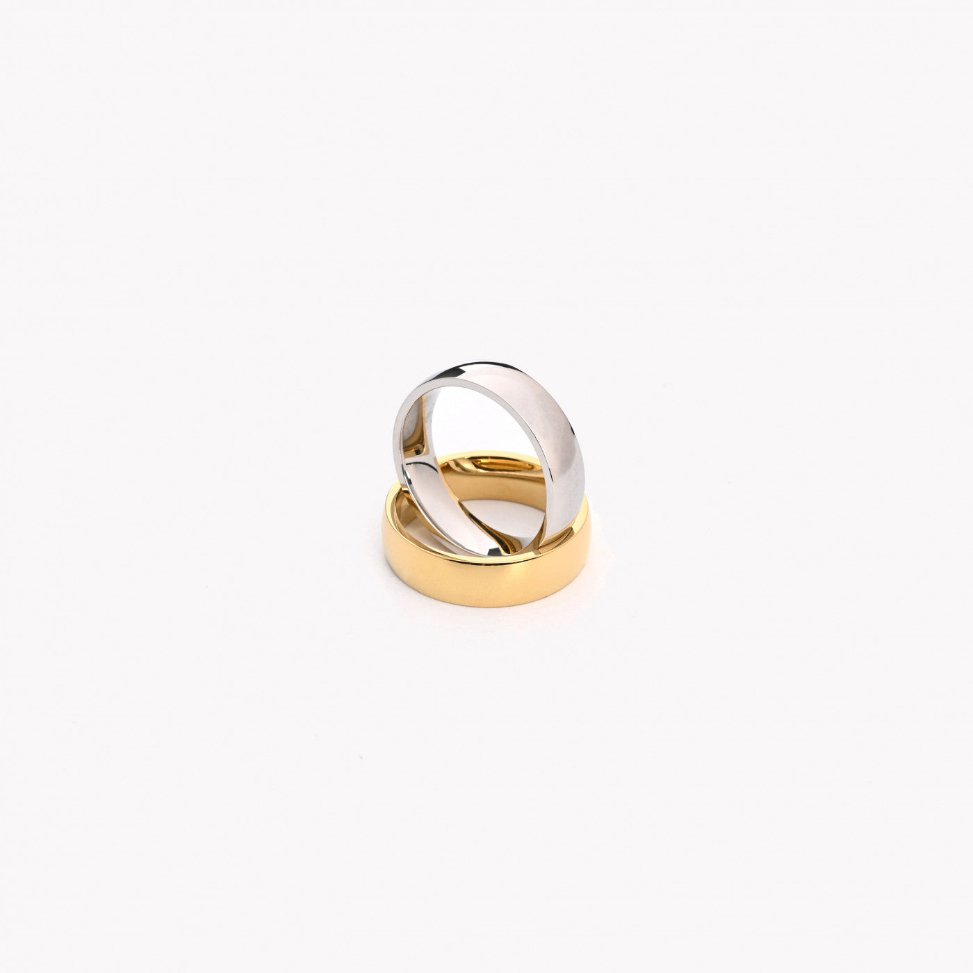 Aliança grossa aço 6mm - Compromisso/Casamento