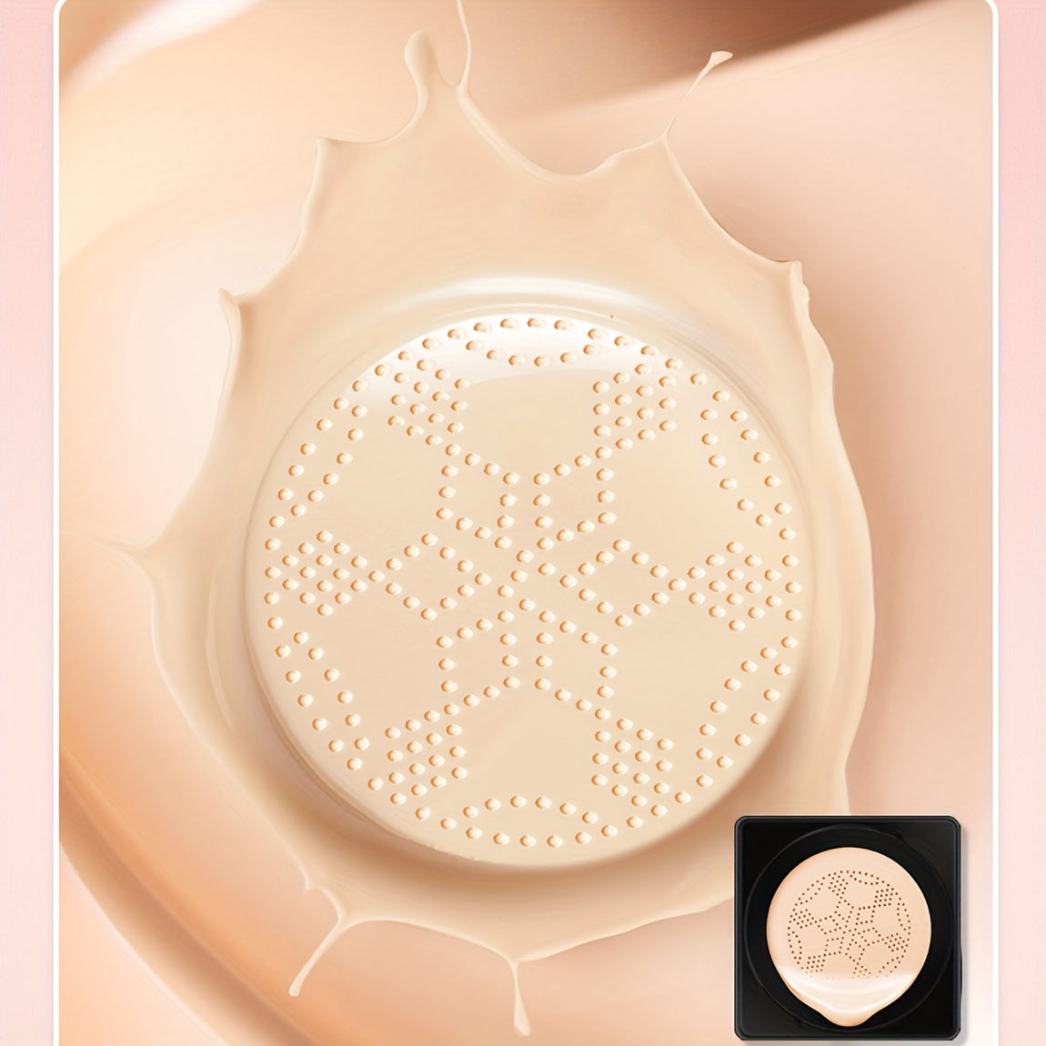 BB Cream cobertura total com esponja em forma de cogumelo, ideal para maquiagem natural e longa duração