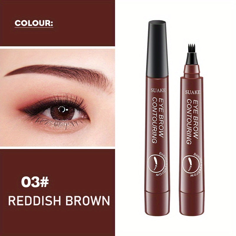 Caneta de sobrancelha à prova d'água lápis de sobrancelha microblading na cor marrom avermelhado