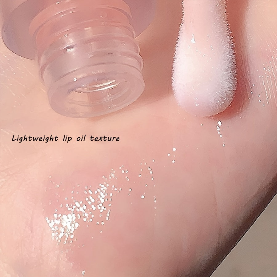 Óleo labial hidratante sabor melancia com textura leve e efeito gloss, ideal para lábios brilhantes e hidratados