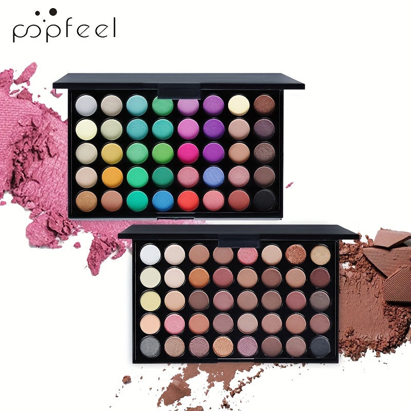 Paleta de maquiagem 40 cores com sombras mate, cintilantes e metálicas para olhos vibrantes
