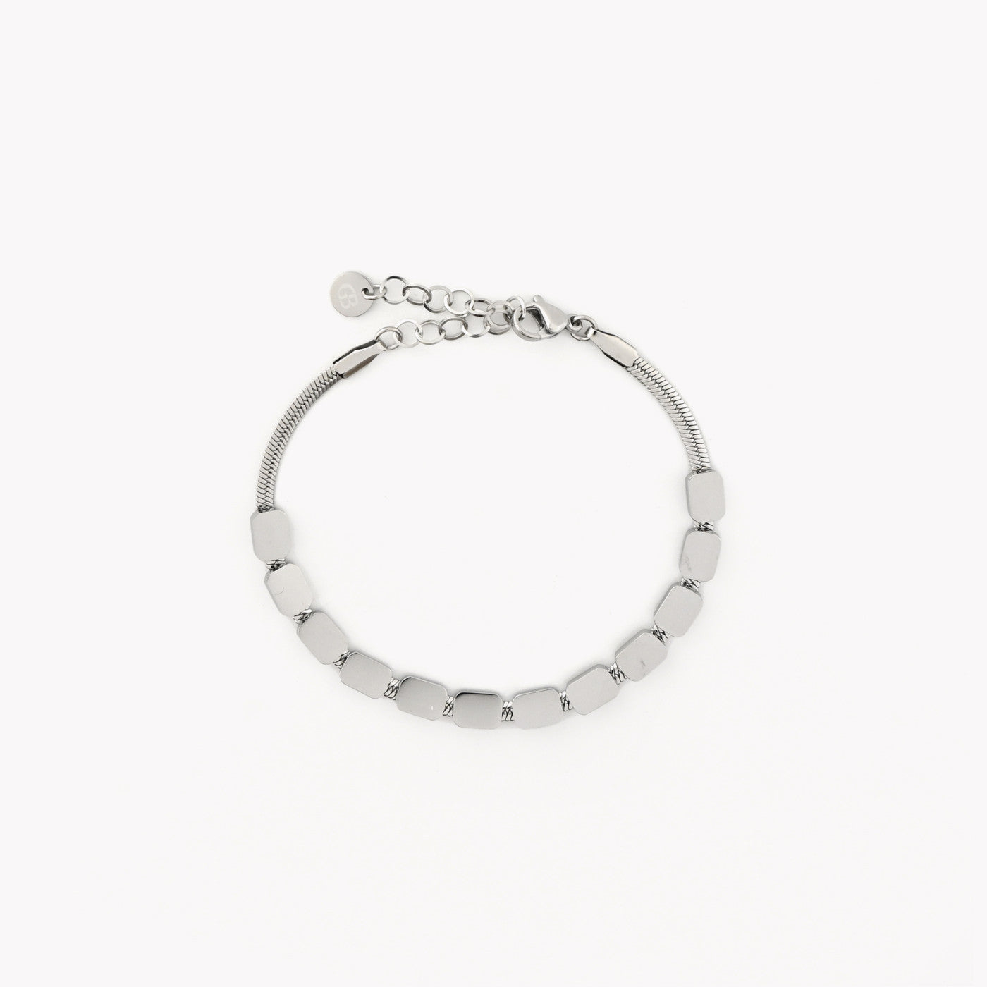 Pulseira em aço quadrados