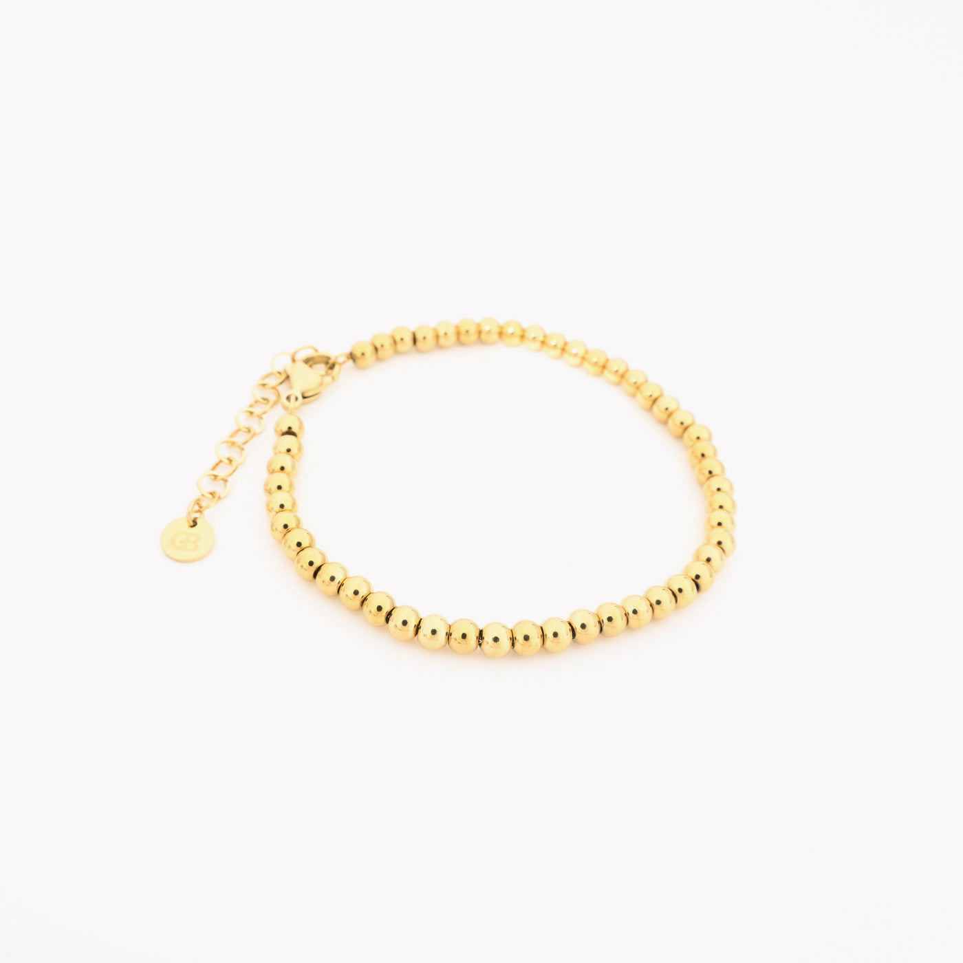 Pulseira em aço malha bolinhas