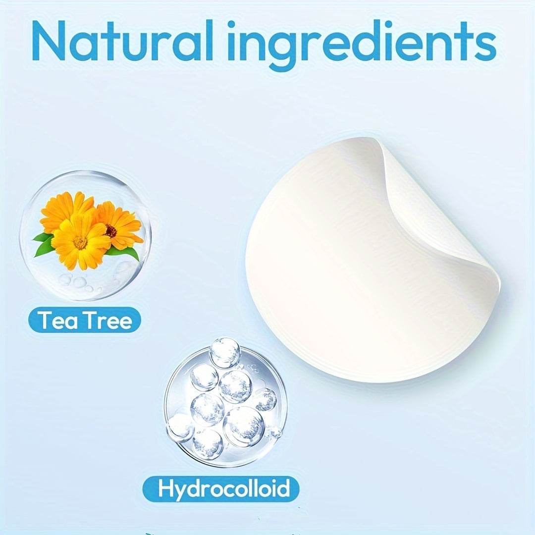 Adesivos para acne hidrocoloides com ingredientes naturais como óleo de tea tree e hidrocoloide