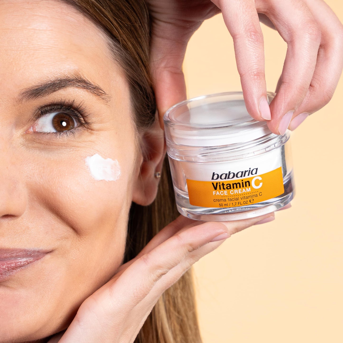 Babaria - Pack cremes mulher presente com creme hidratante facial de vitamina C e aplicadora