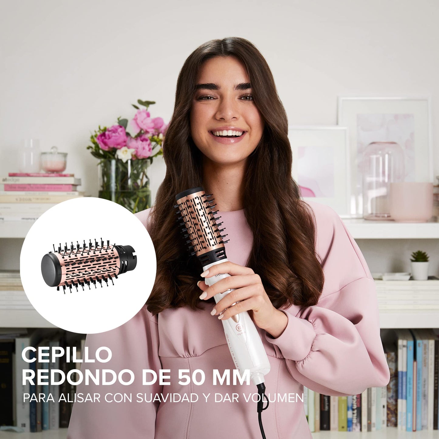 Bellissima Imetec My Pro GH18 escova modeladora com acessórios para cabelos lisos e ondas suaves