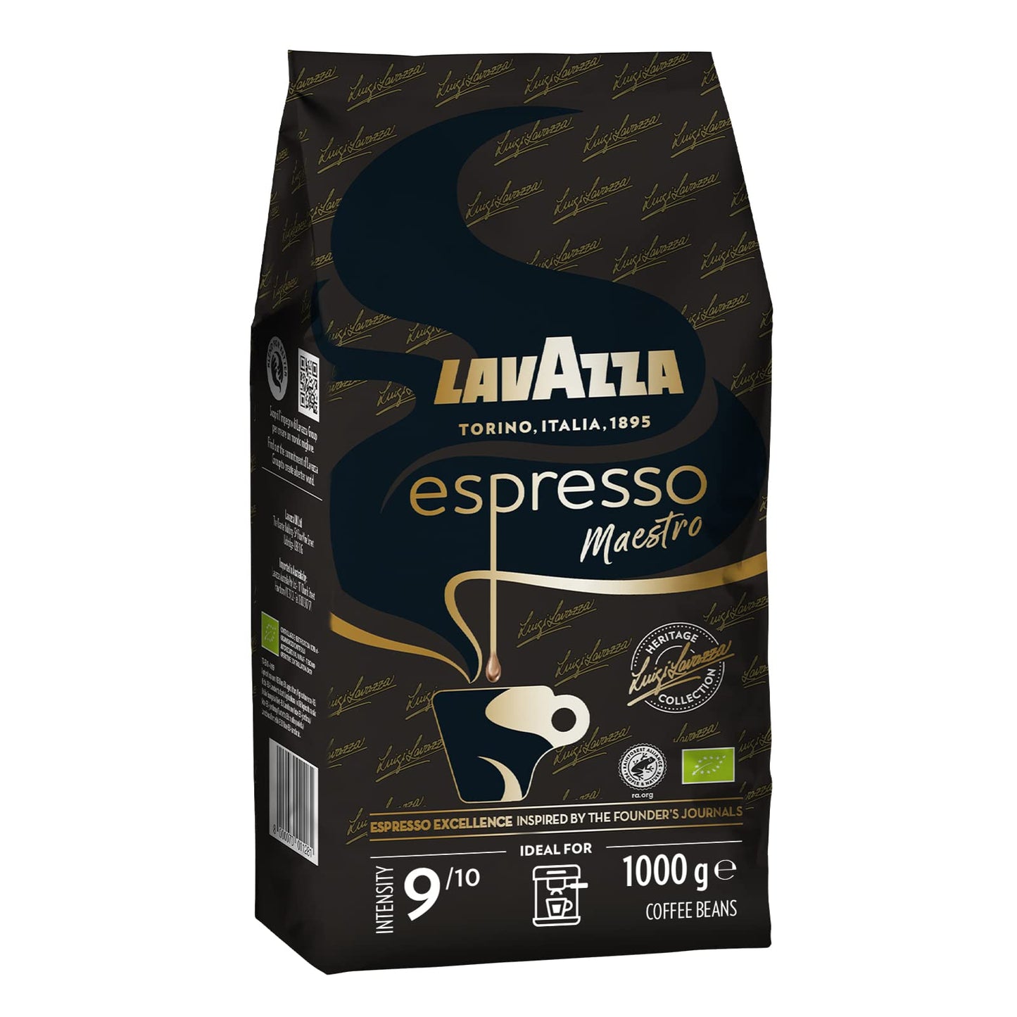 Café em grãos Lavazza Crema e Gusto Classico, 1 kg, torrado escuro, ideal para máquina de café espresso