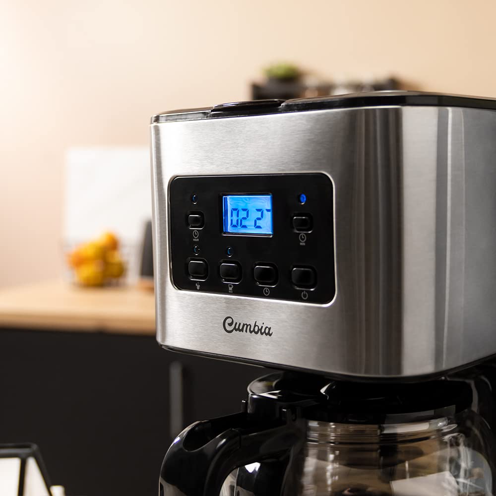 Cafeteira Cecotec 6 xícaras com painel digital e jarra de 0,8 litros para café fresco e saboroso