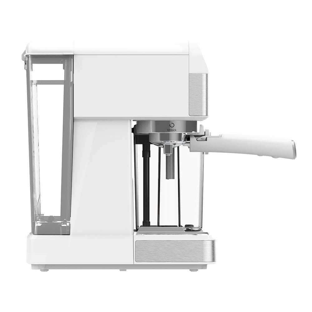 Cecotec Cafeteiras semi-automáticas Power Instant-ccino em branco com design moderno e funcional.