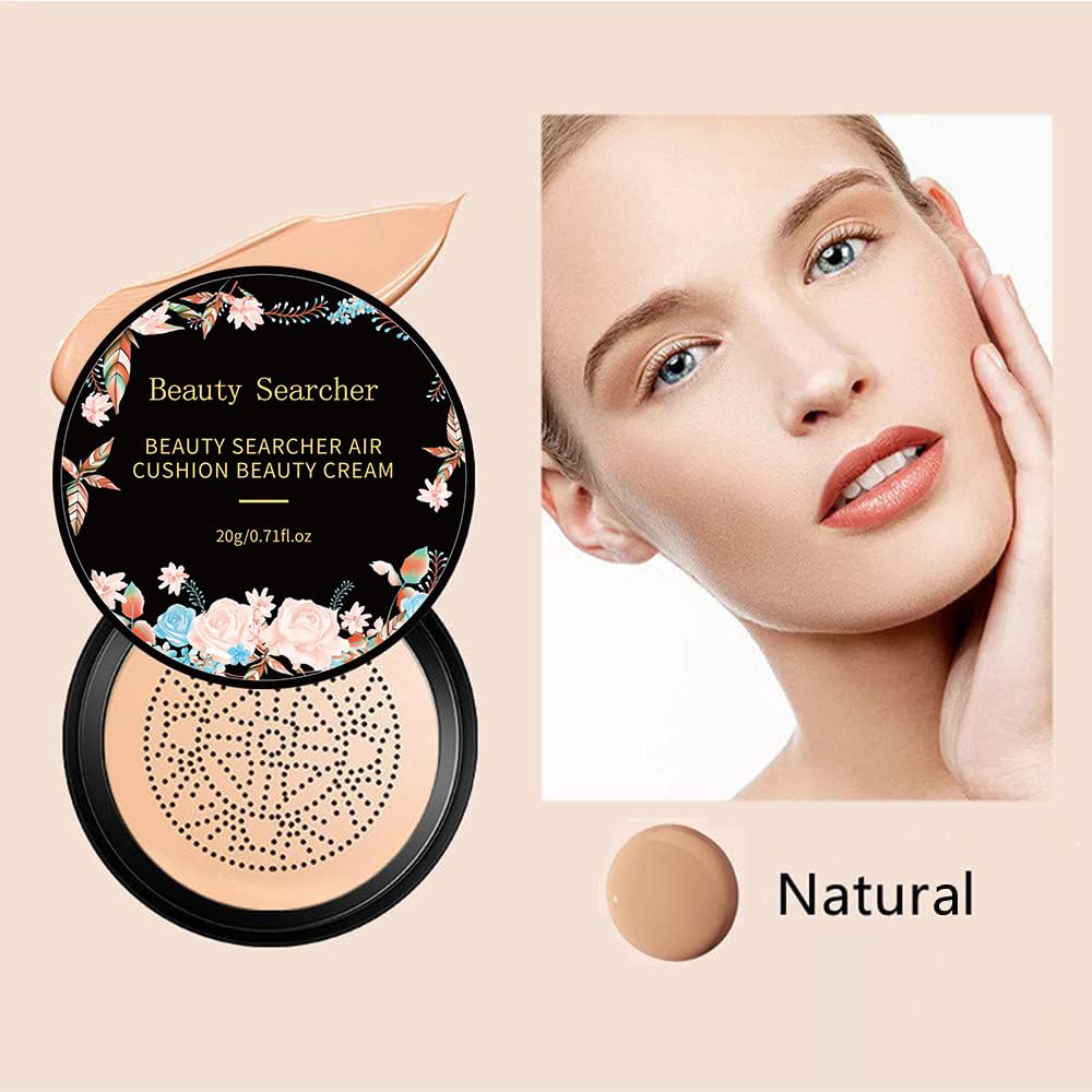 Corretivo CC cream hidratante com almofada de ar e esponja, cobertura natural para a pele