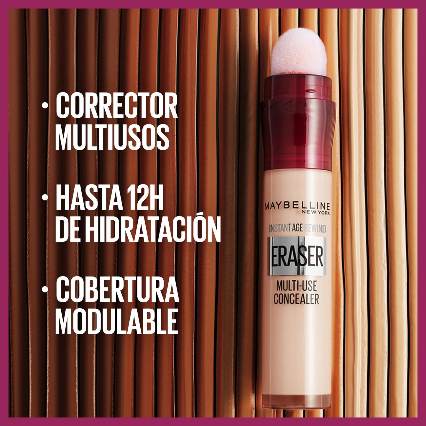 Corretor de olheiras Maybelline com Goji Berries e Haloxyl para cobertura duradoura e hidratação de 12 horas