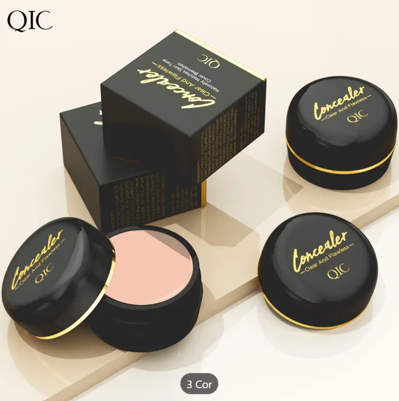 Creme Corretivo QIC de Cobertura Total - À Prova d'Água em embalagem elegante da Terra de Estrelas