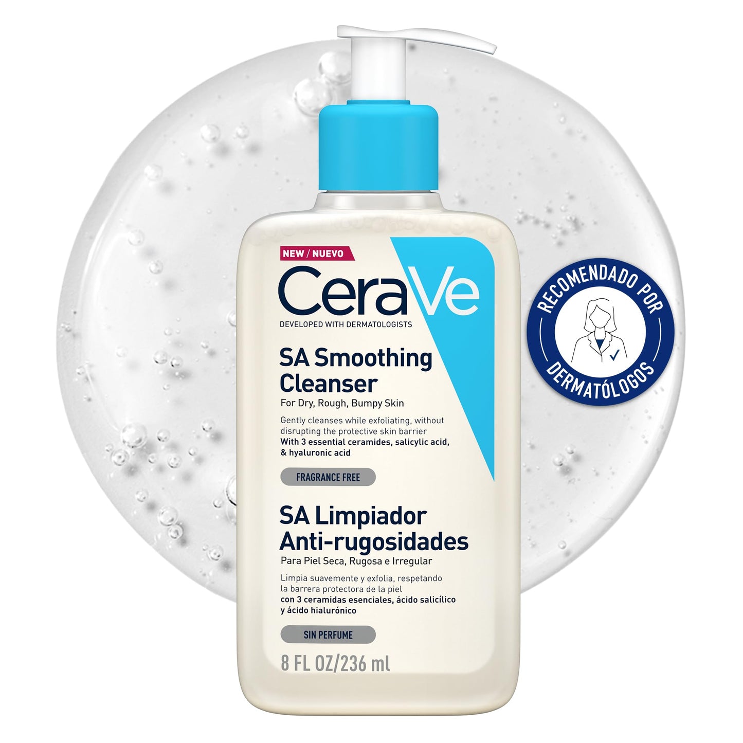 Gel de limpeza hidratante CeraVe, ideal para pele normal a seca, limpa e hidrata profundamente