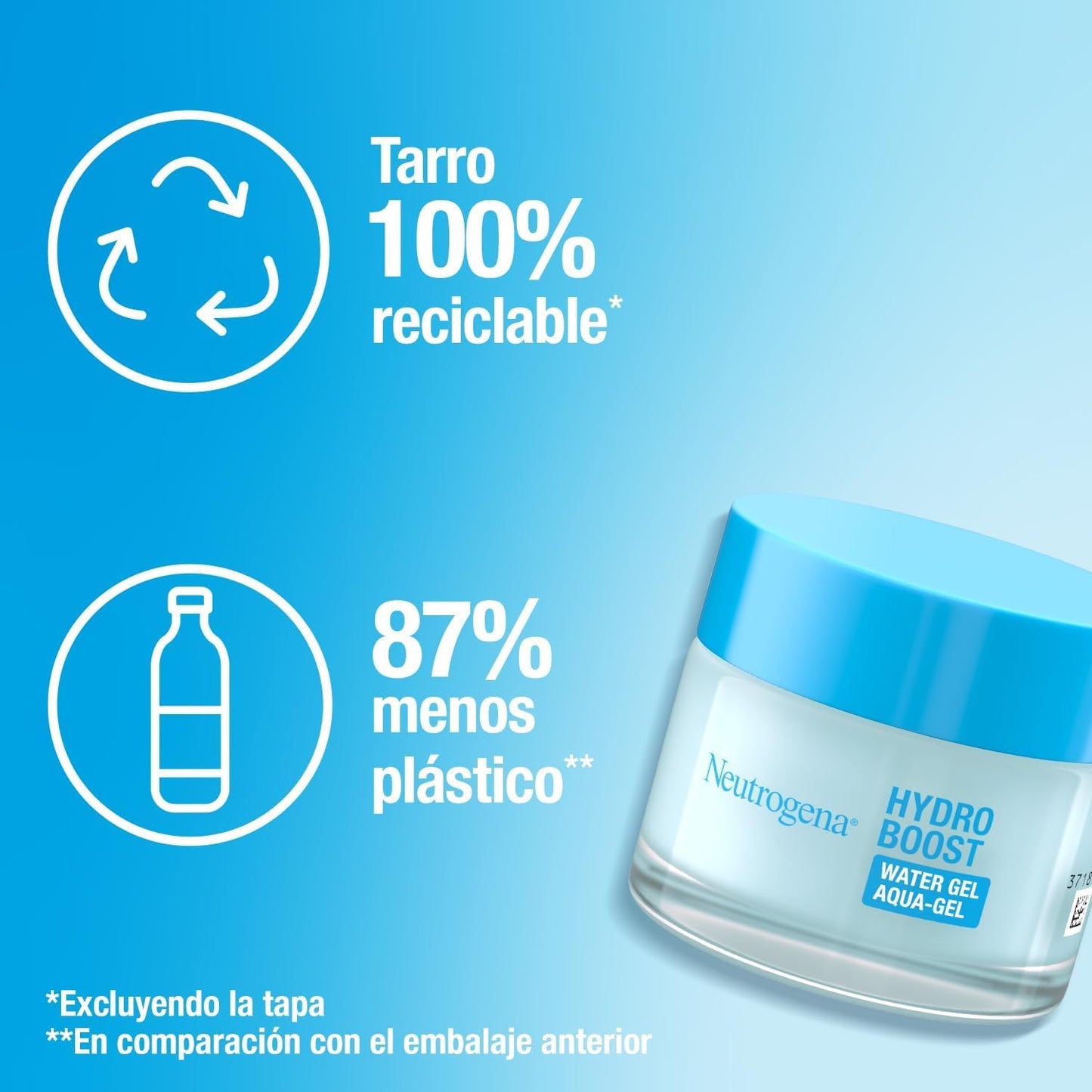 Gel hidratante facial Neutrogena Hydro Boost, 50 ml, com ácido hialurônico e 72 horas de hidratação