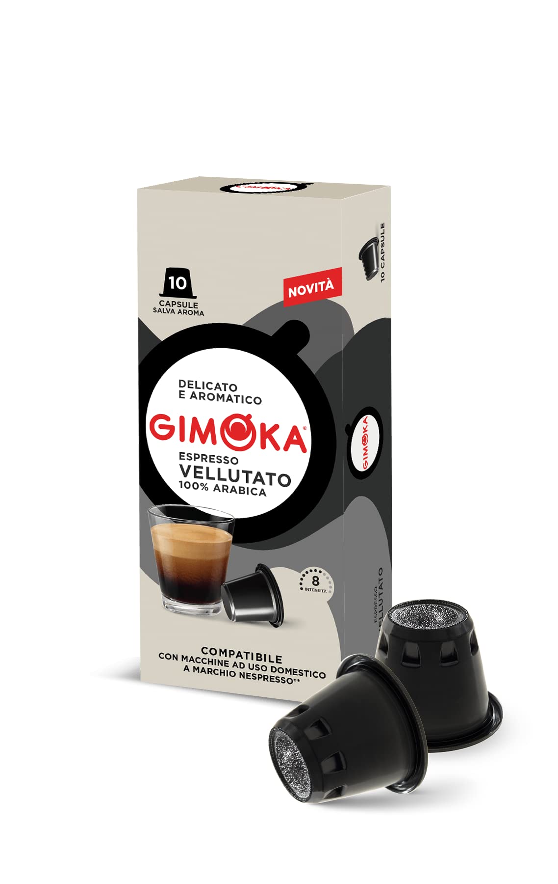Kit degustação café Nespresso com 5 variedades de café italiano, intensidade 6 a 13, 10 embalagens de 10 cápsulas
