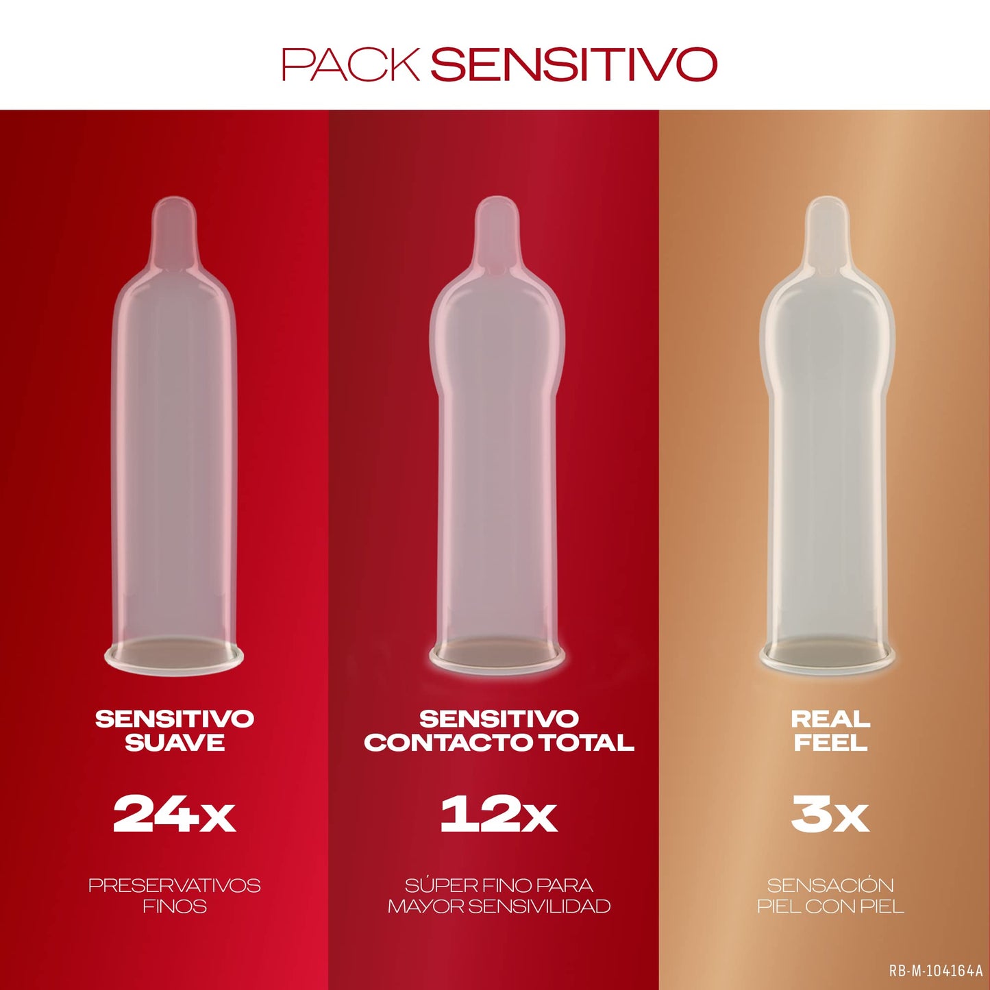 Pacote de preservativos Durex com 39 unidades, incluindo Sensitivo Suave, Sensitivo Contato Total e Real Feel
