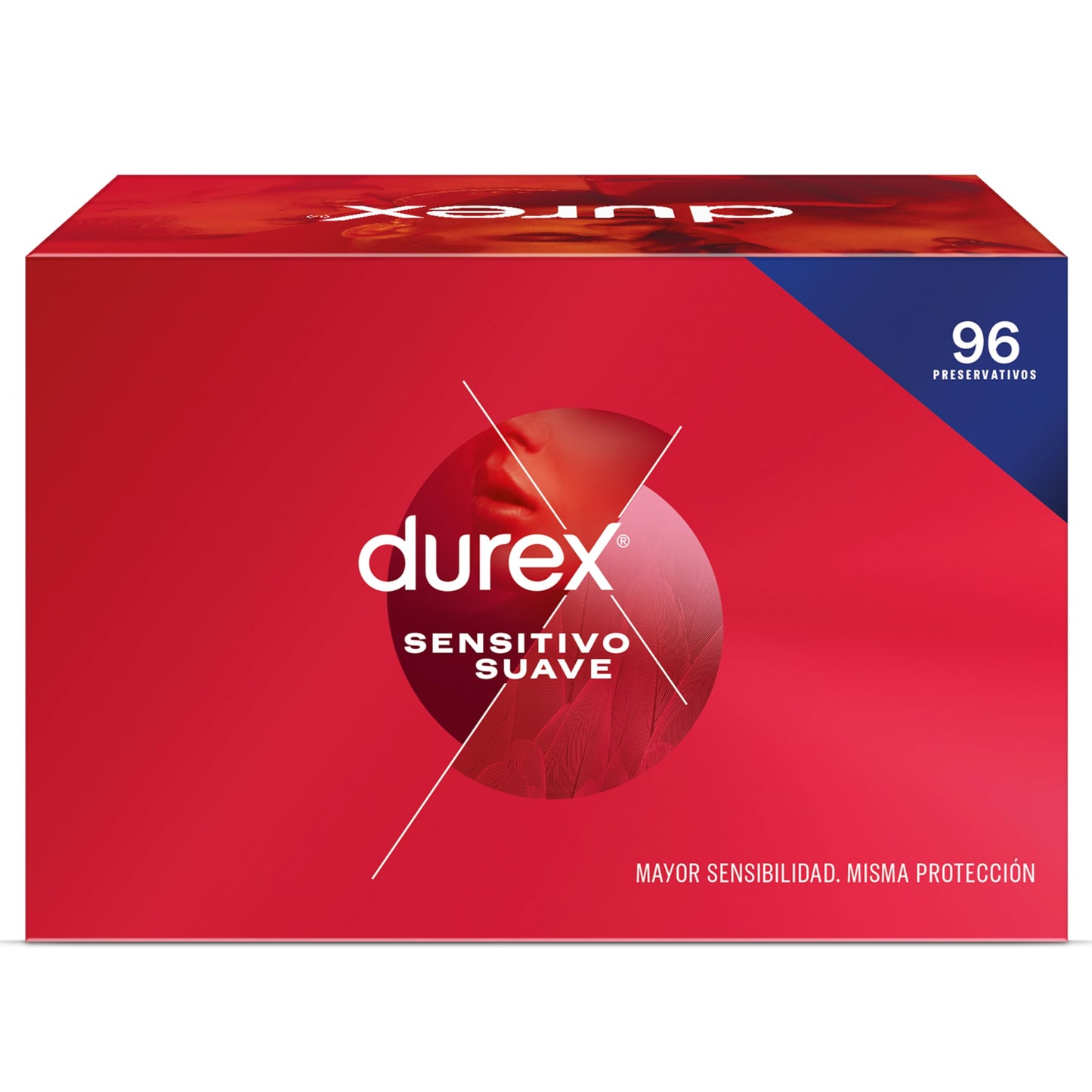 Pacote de preservativos Durex com 39 unidades, incluindo Soft Sensitive e Real Feel Sem Látex