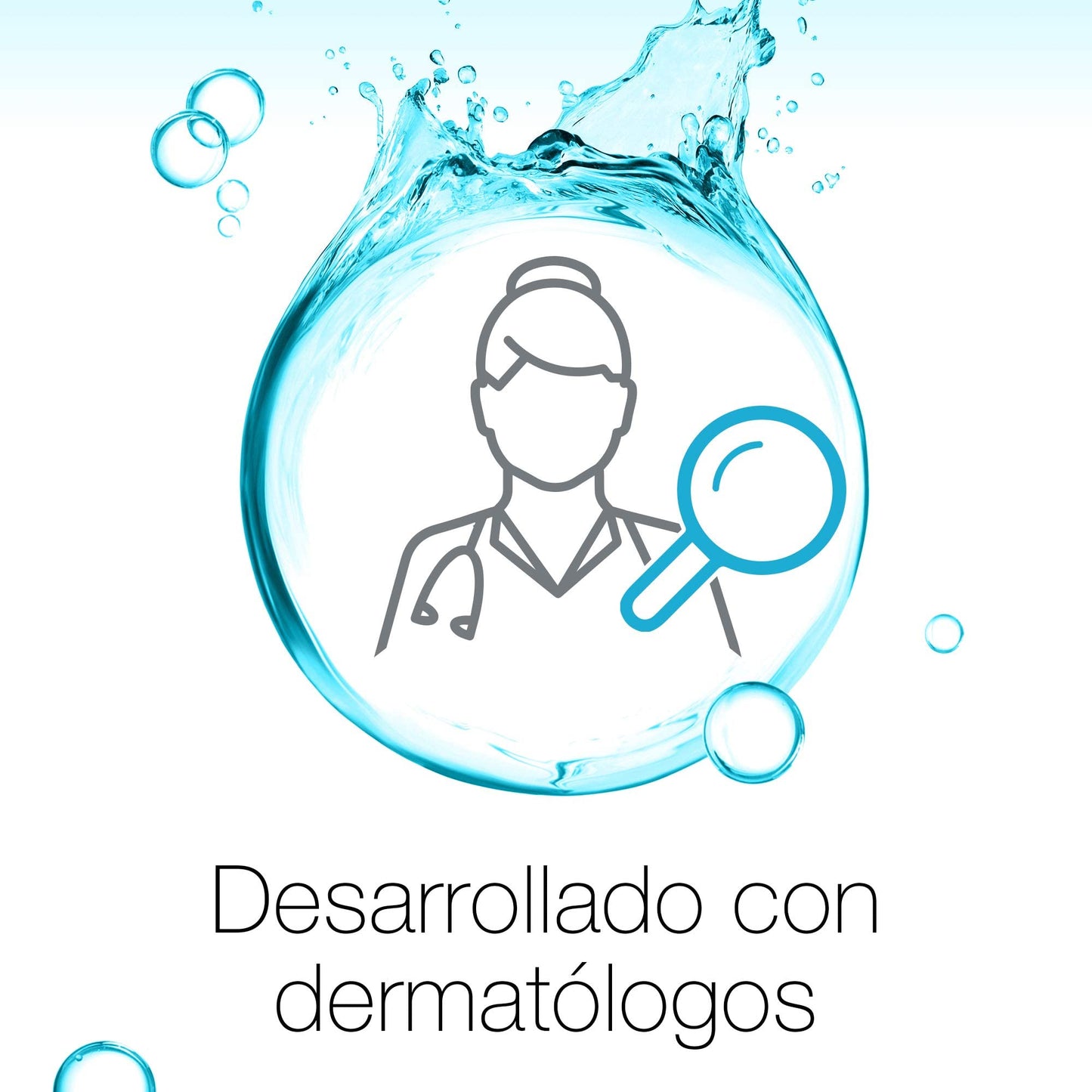 Embalagem da rotina Hydro Boost Neutrogena, desenvolvida com dermatologistas, com gotas de água e ícones de cuidados.