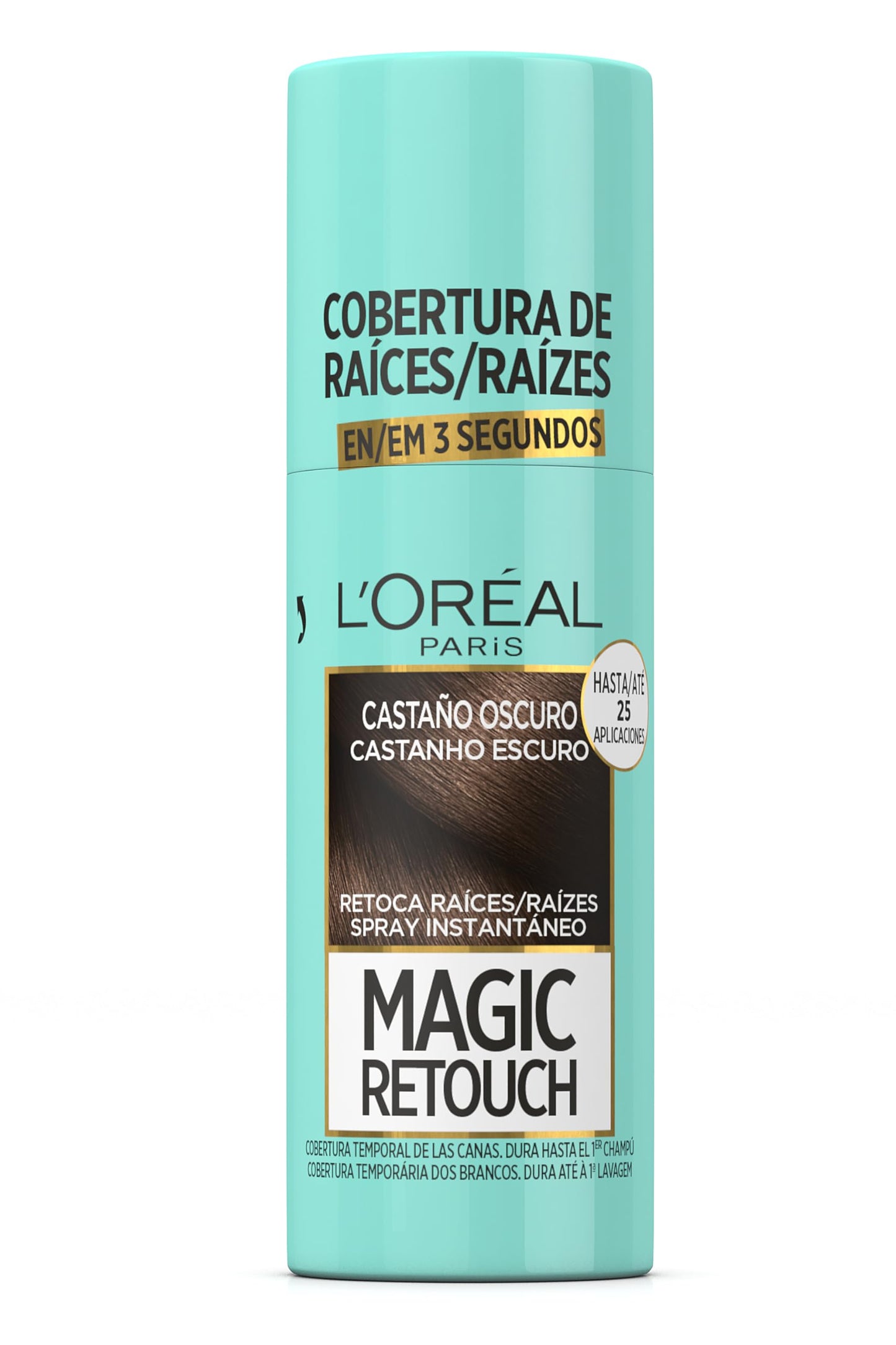 Spray retoca raízes L'Oreal Paris Magic Retouch para cobrir cabelos grisalhos em 3 segundos