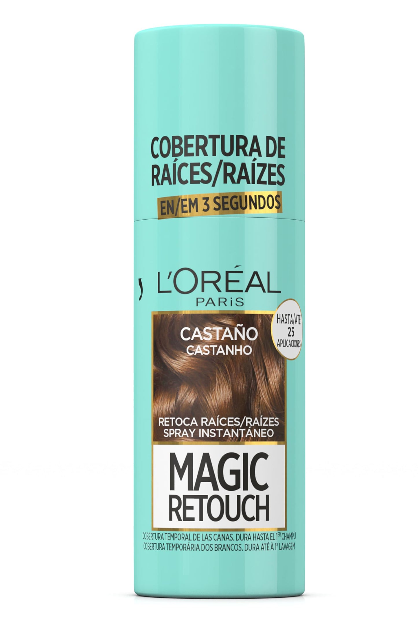 Spray retoca raízes L'Oreal Magic Retouch com cobertura instantânea em três segundos