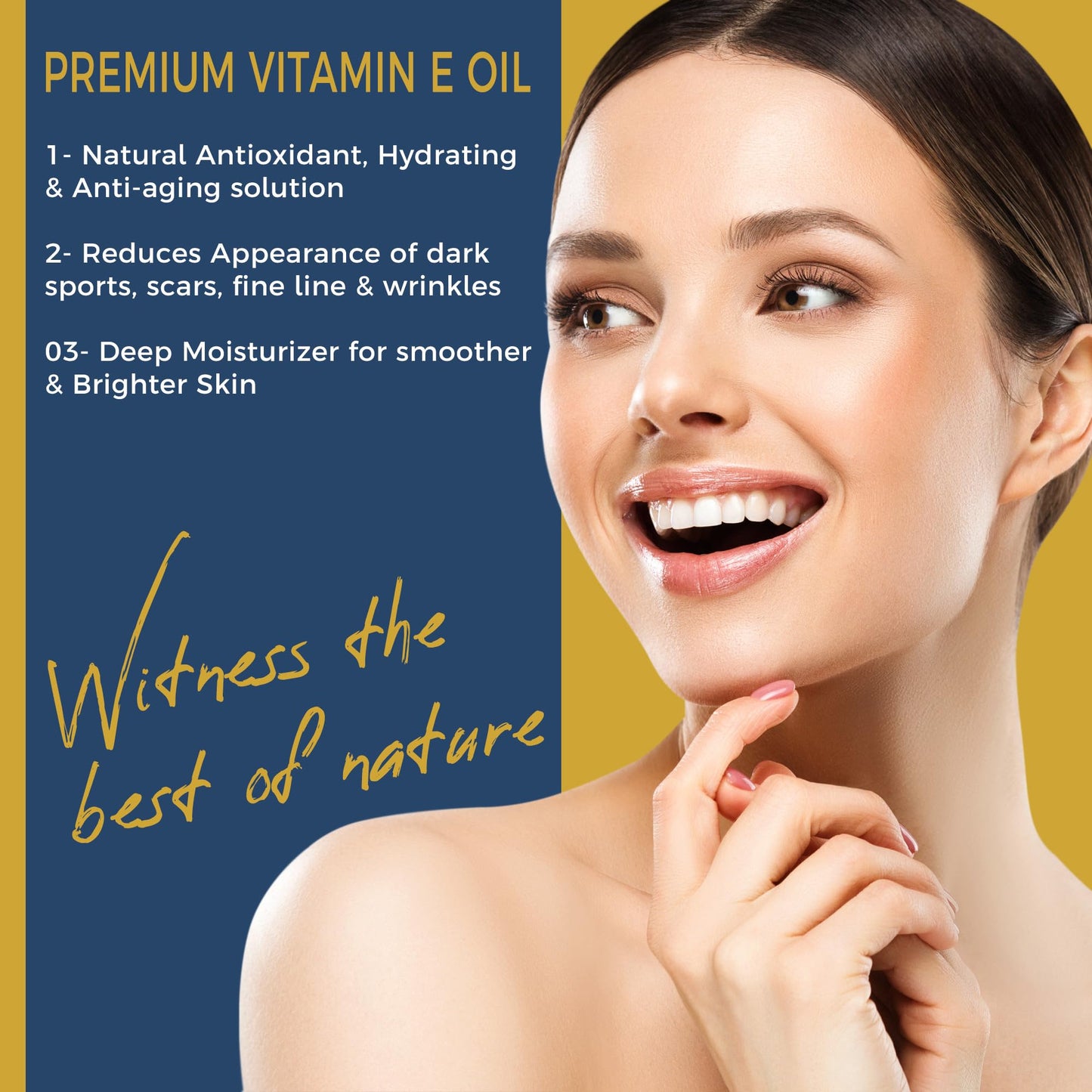 Vitamina E 100% natural cuidados faciais com benefícios antioxidantes e hidratantes para a pele e cabelo